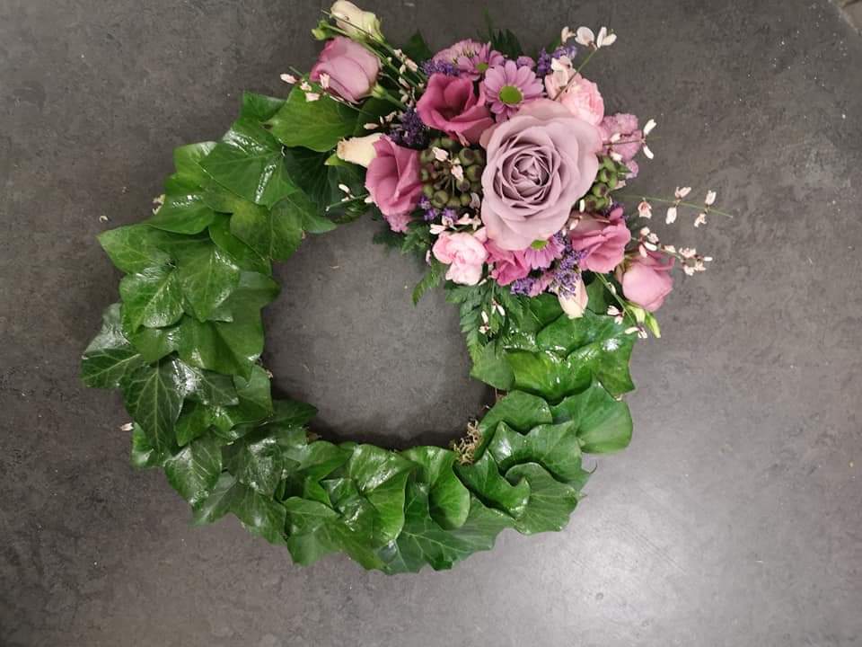 Biodegradable wreath.